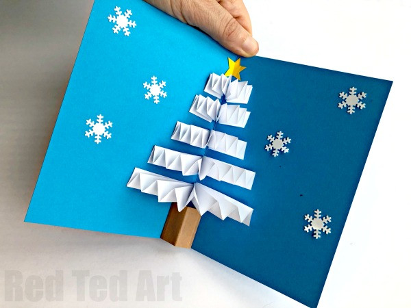 DIY Pop Up Christmas Cards
 Winter Tree Card DIY POP UP Red Ted Art s Blog