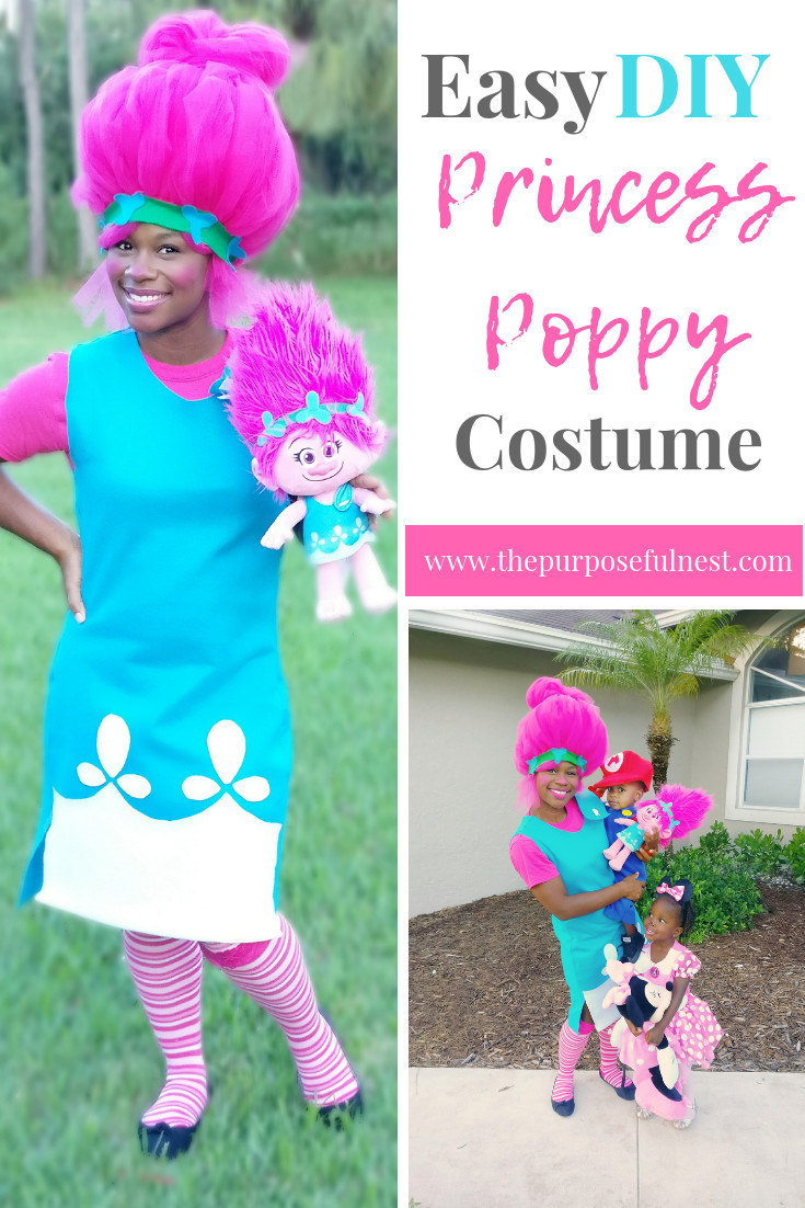 DIY Poppy Costume
 Easy DIY Princess Poppy Troll Costume