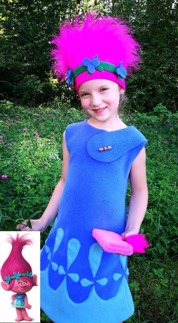 DIY Poppy Costume
 Poppy costume Trolls costume Poppy dress Kids trolls