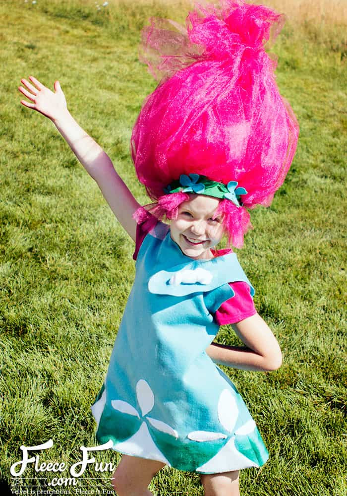 DIY Poppy Costume
 Princess Poppy Costume DIY Free Pattern ♥ Fleece Fun