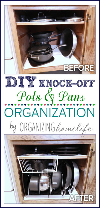 DIY Pot And Pan Organizer
 DIY Knock f Organization for Pots & Pans How to