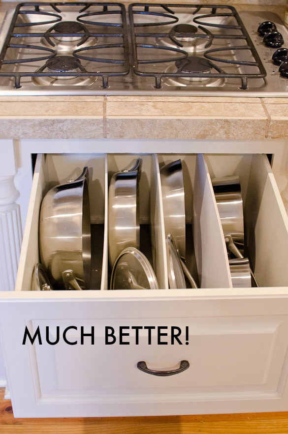 DIY Pot And Pan Organizer
 Spring Cleaning DIY Organized Pots and Pans Cookware Drawer