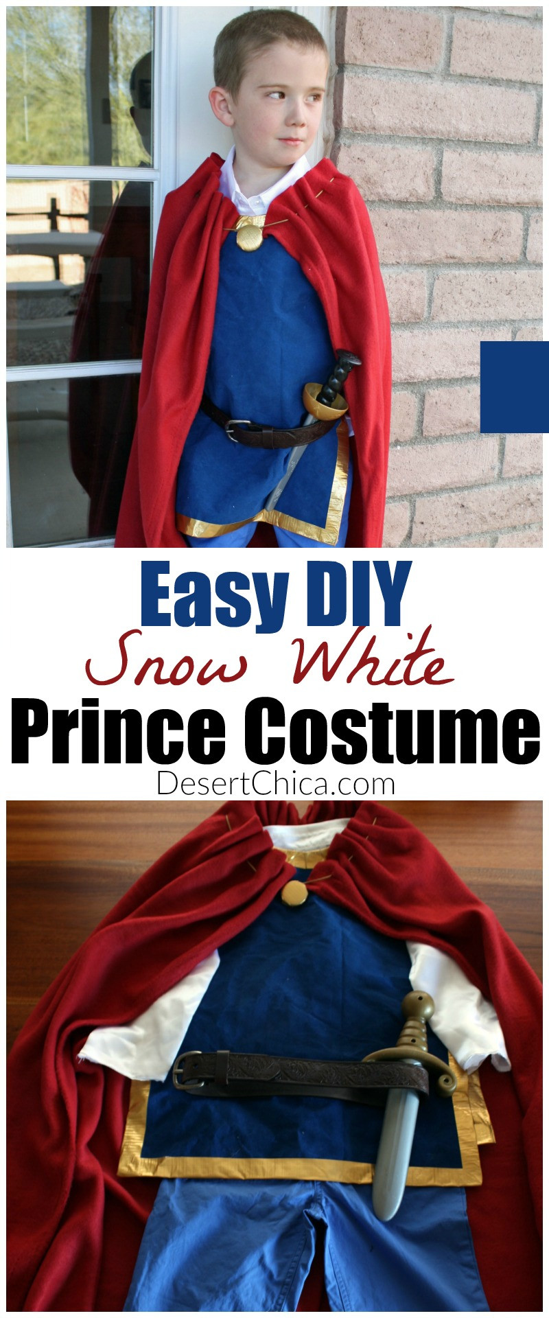 DIY Prince Charming Costume
 Easy DIY Snow White Prince Costume