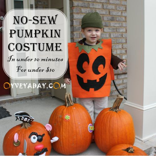 DIY Pumpkin Costume Toddler
 DIY Halloween No Sew Pumpkin Costume in under 10 minutes