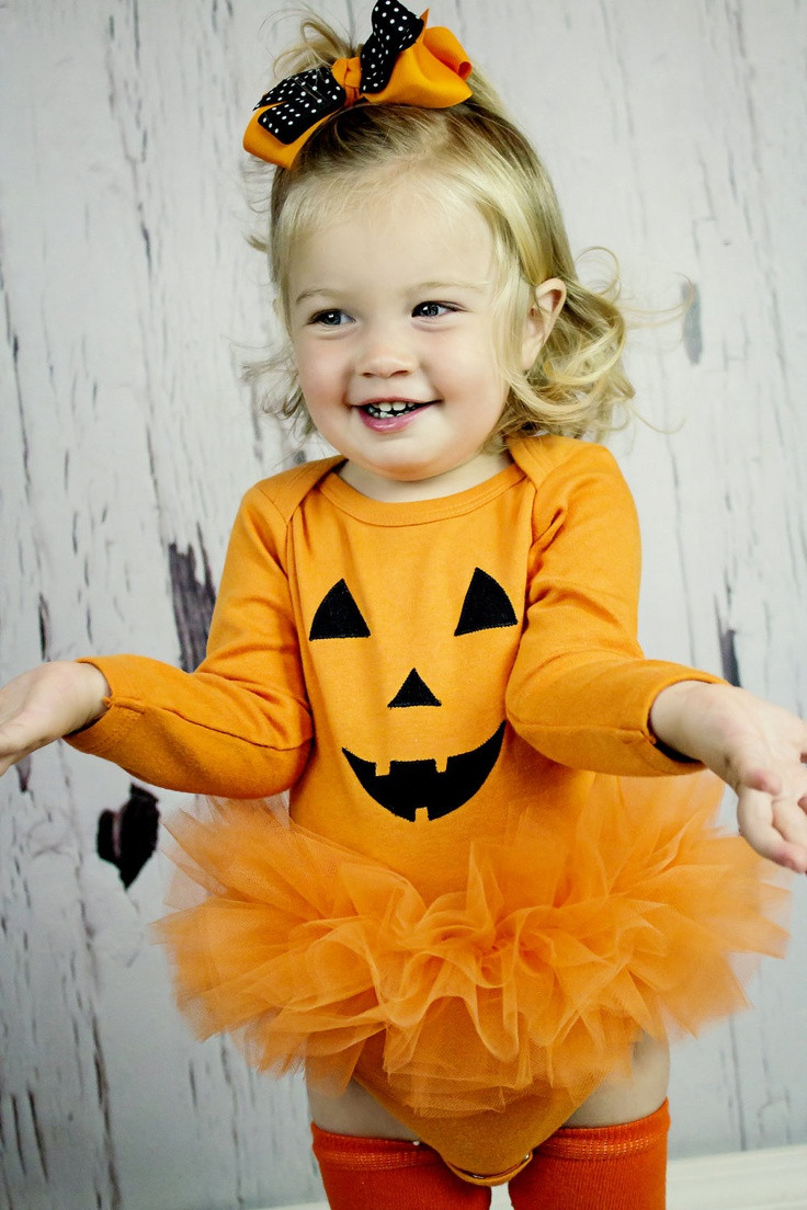 DIY Pumpkin Costume Toddler
 Jack O Lantern Baby Girl Tutu Bodysuit And Leg Warmer Set