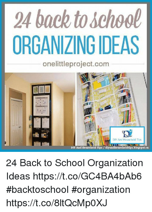 DIY School Organization Ideas
 24 Back to School ORGANIZING IDEAS elittleproject DIY