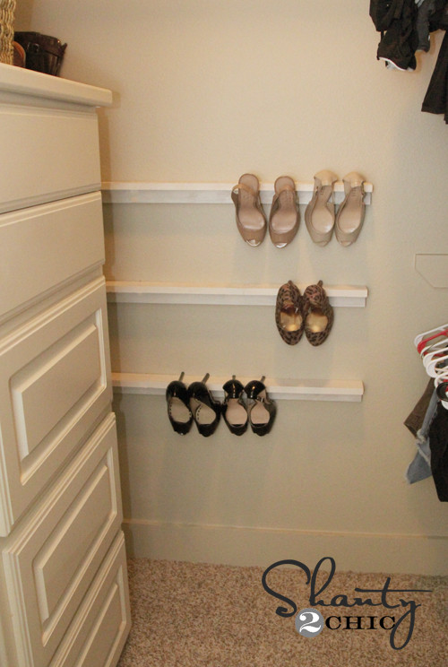 DIY Shoe Rack For Small Closet
 Closet Organization Shoe Organizers DIY Shanty 2 Chic