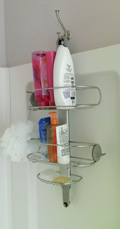 DIY Shower Organizer
 Misadventures in DIY Put your shower caddy on the other