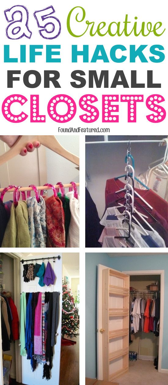 DIY Small Closet Organization Ideas
 25 Creative Life Hacks For Small Closets – Found and Featured