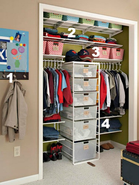 DIY Small Closet Organization Ideas
 Home Sweet Home on a Bud Organizing Kids’ Closets