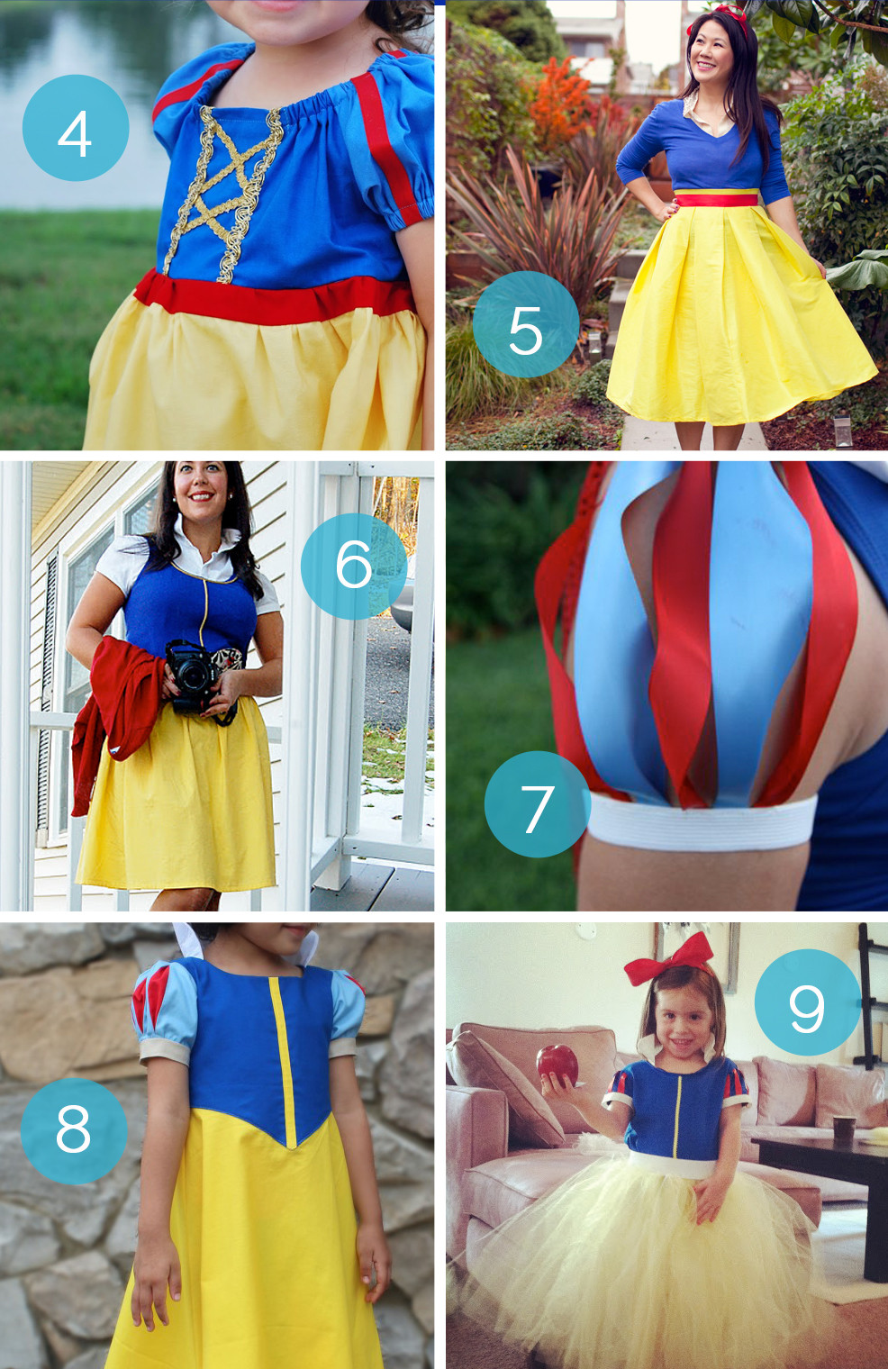 DIY Snow White Costume Toddler
 huge list of DIY princess costumes DIY Snow white costume