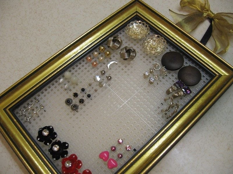 DIY Stud Earring Organizer
 Stud Earring Organizer · How To Make A Jewelry Frame · No