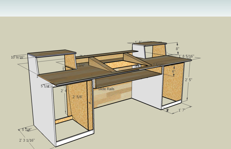 DIY Studio Desk Plans
 Measurements for a Recording Desk Build I think I m going