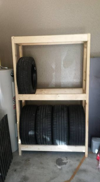 DIY Tire Rack
 DIY Bud Tire Rack or shelves for your garage