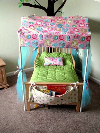DIY Toddler Bed Tent
 We Love Being Moms 30 PVC Pipe Ideas for Kids with Tutorials