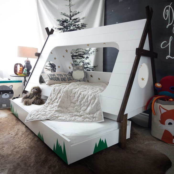 DIY Toddler Bed Tent
 DIY Tepee Kids Bed
