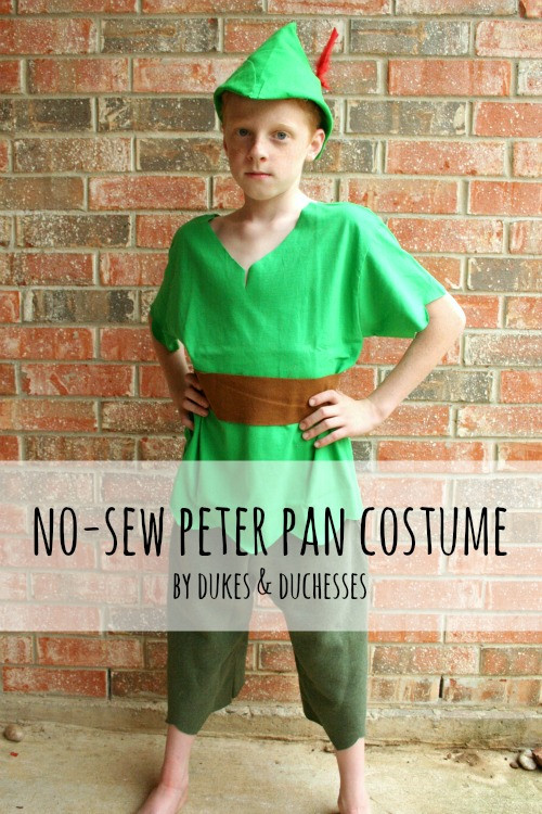 DIY Toddler Peter Pan Costume
 No Sew Peter Pan Costume Dukes and Duchesses