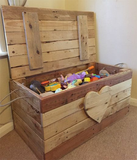 DIY Toy Box Ideas
 HOME DZINE Home DIY Toy Box made from Pallet Wood