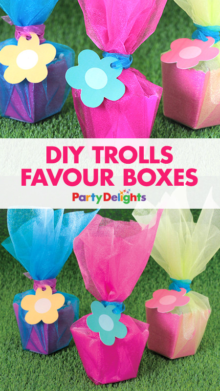 Diy Trolls Party Ideas
 DIY Trolls Favour Boxes Cumpleaños troll