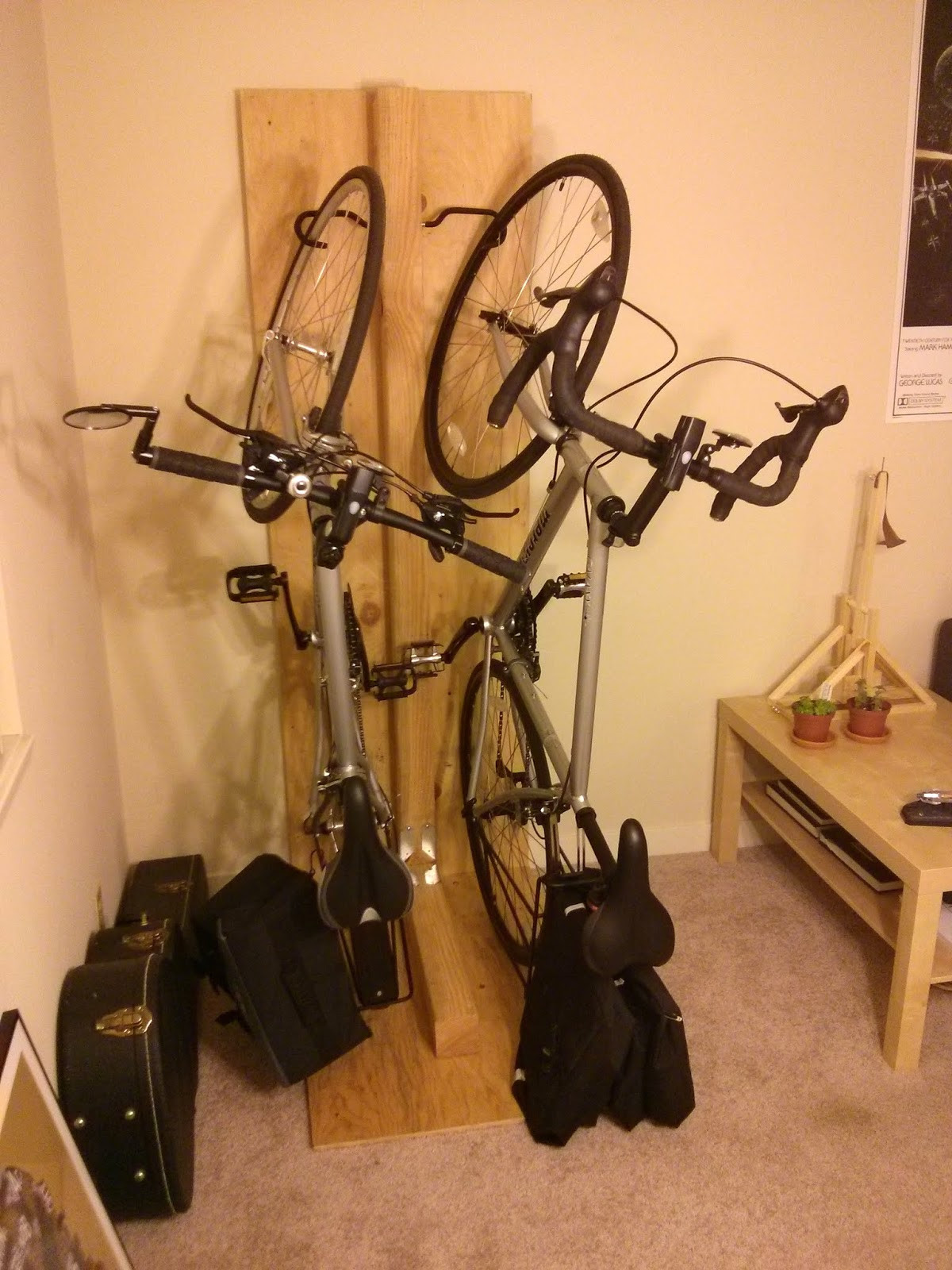 DIY Vertical Bike Rack
 Vertical Bike Rack