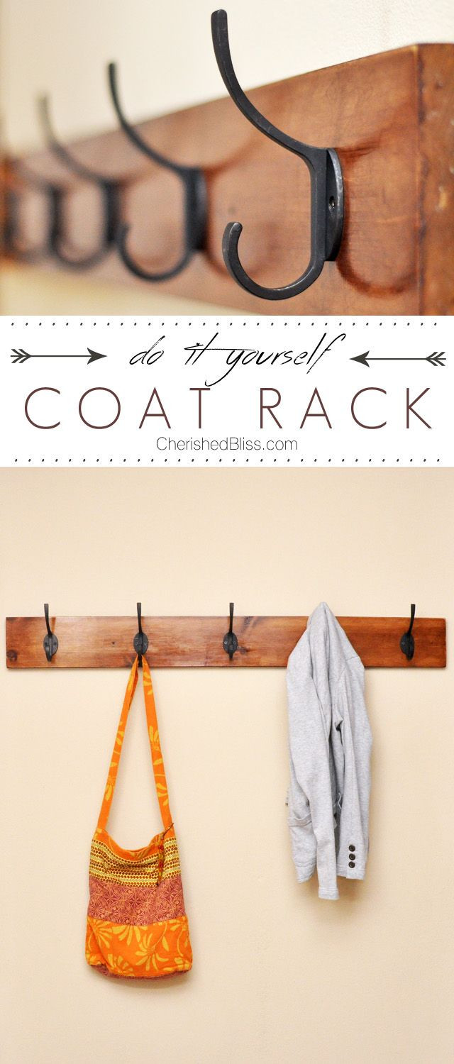 DIY Wall Coat Rack
 Best 25 Coat racks ideas on Pinterest