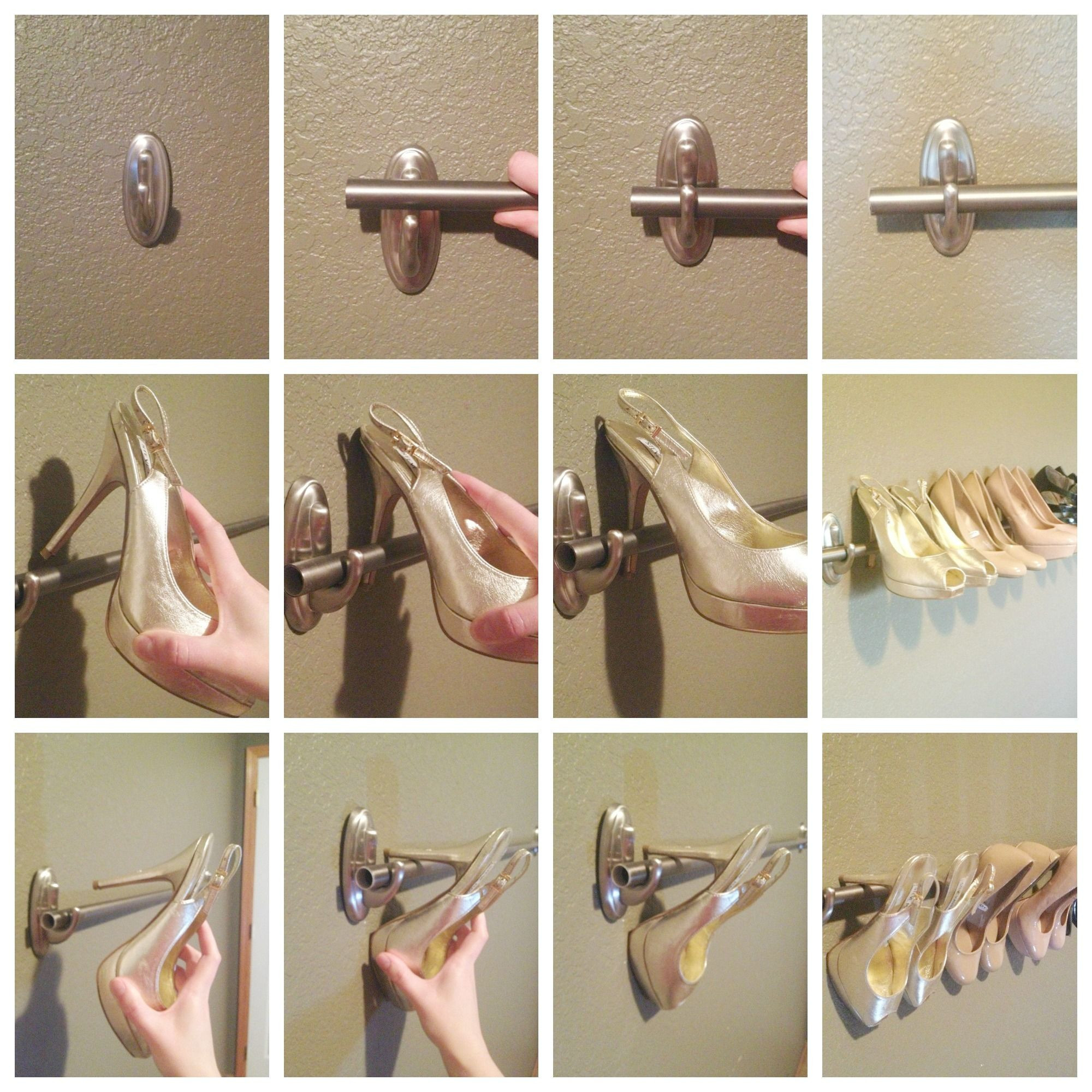DIY Wall Mounted Shoe Rack
 15 Brilliant Things You Can Do with mand Hooks