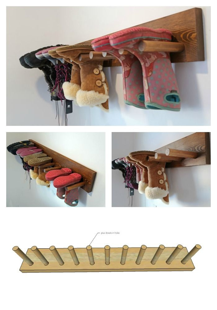 DIY Wall Mounted Shoe Rack
 Best 25 Boot storage ideas on Pinterest