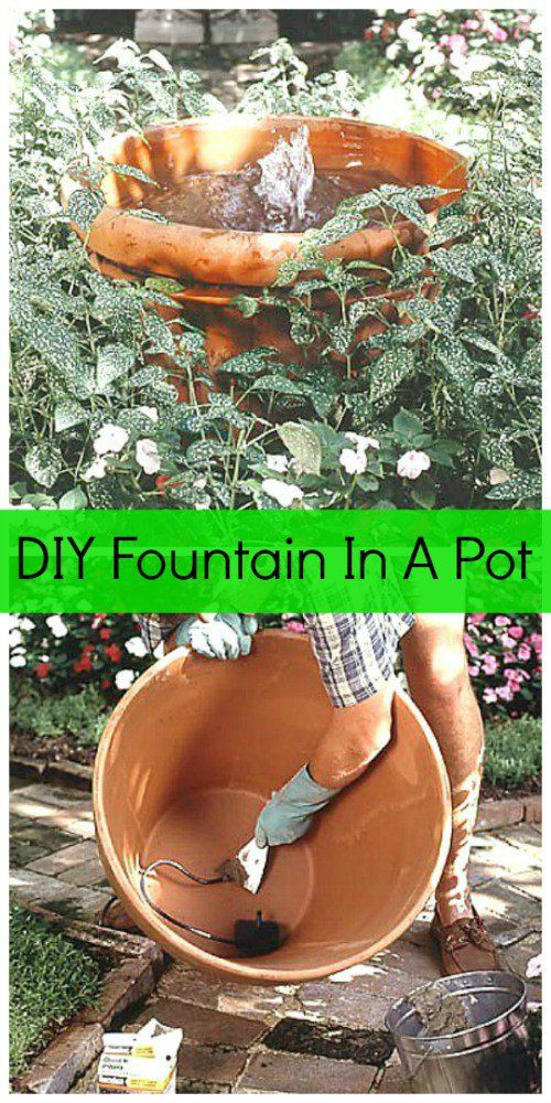 DIY Water Fountain Outdoor
 DIY Saturday Fountain In A Pot
