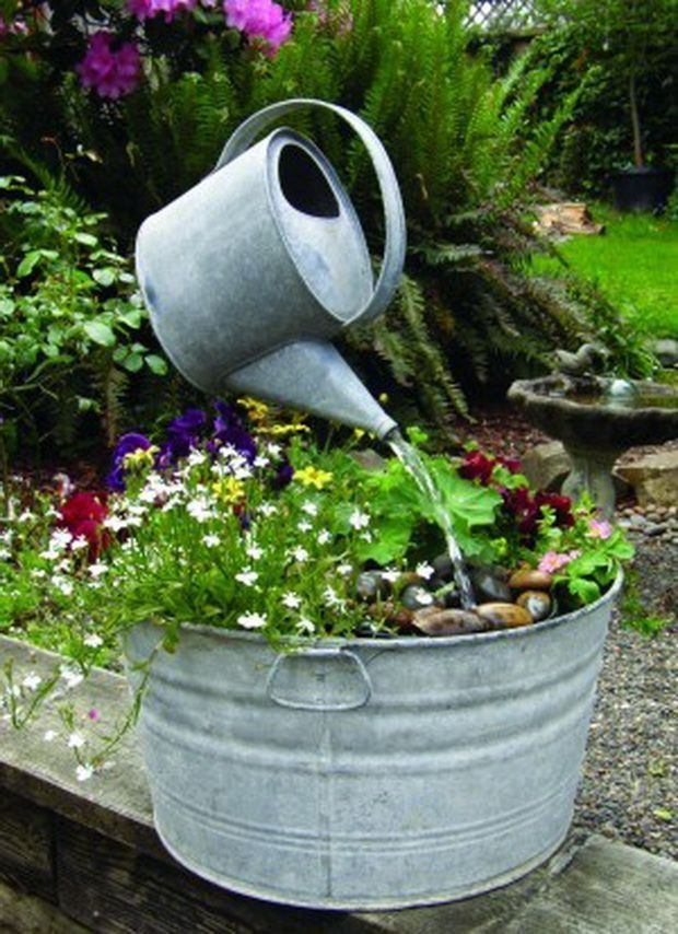 DIY Water Fountain Outdoor
 25 best ideas about Garden Fountains on Pinterest