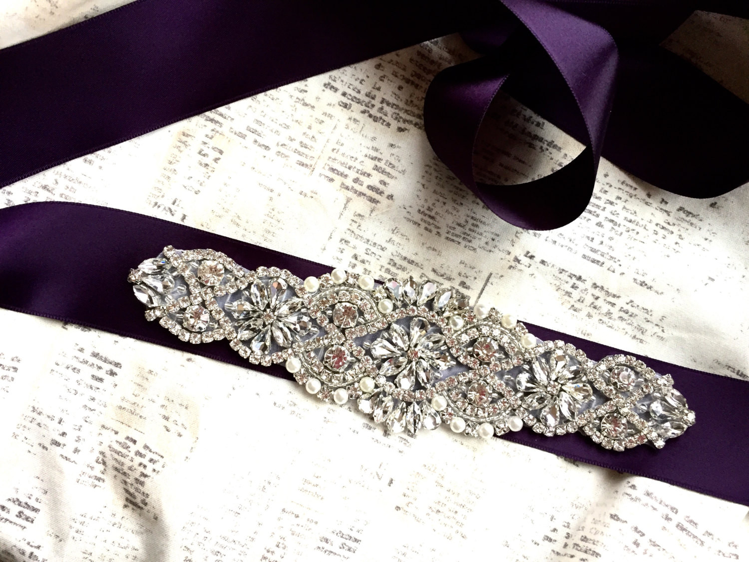DIY Wedding Belts
 Bridal sash purple Bridal sash DIY purple sash belt purple