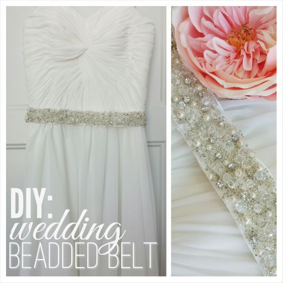 DIY Wedding Belts
 DIY Beaded Belt Tutorial Wedding Dress Belt