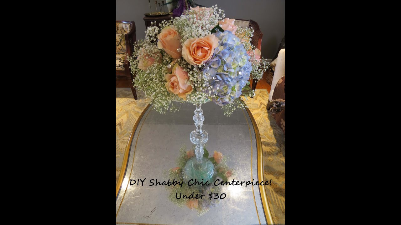 DIY Wedding Centerpieces Without Flowers
 Shabby Chic Wedding Centerpiece Under $30