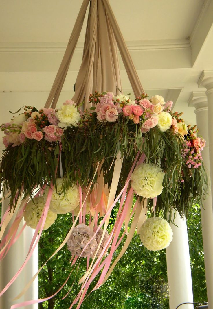 DIY Wedding Chandelier
 17 Ridiculously FABULOUS Ways to Decorate with RIBBON