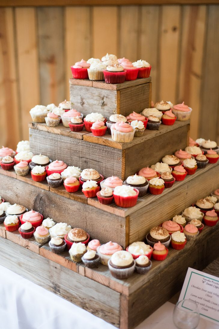 DIY Wedding Cupcakes
 DIY Barn Wood Cupcake Stand Dessert Table