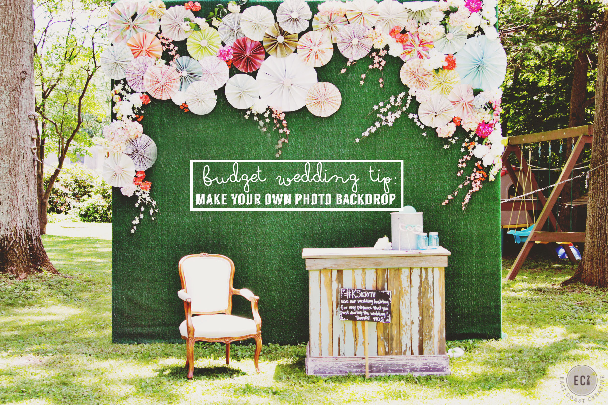 DIY Wedding Photo Backdrop
 DIY Booth Backdrop – “Knock It f ” Wedding