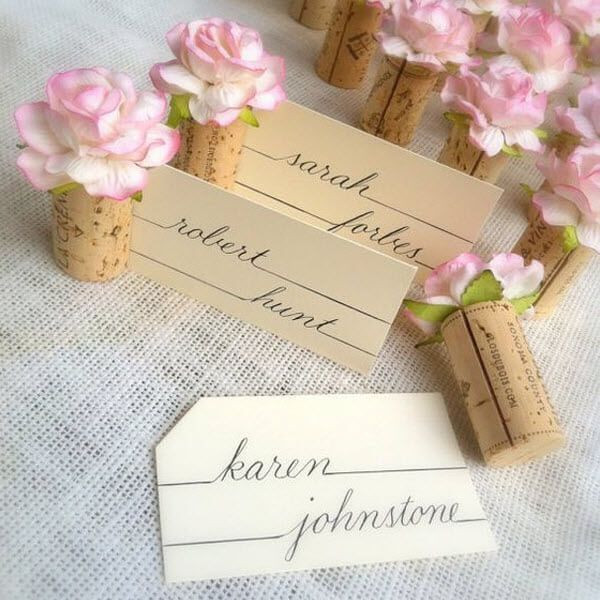 DIY Wedding Place Cards
 7 Simple & Stunning Wine Cork Wedding DIY Ideas