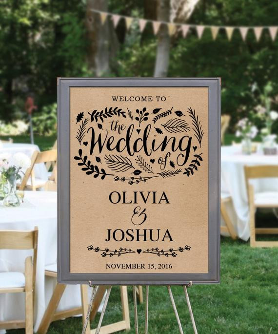 DIY Wedding Signs Templates
 Items similar to Wedding Wel e Sign Template Editable