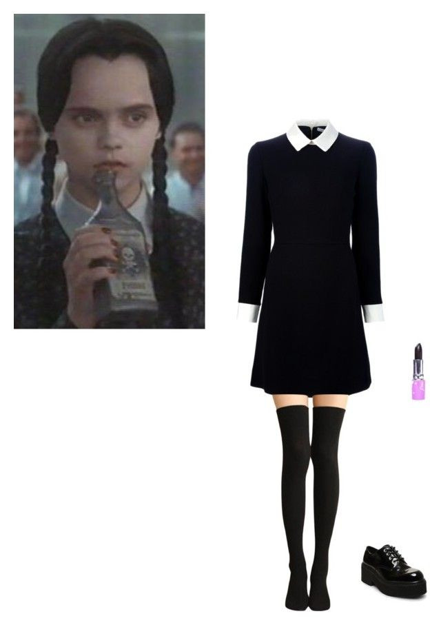 DIY Wednesday Addams Costume
 "Wednesday addam" by littlesweetheart123 liked on Polyvore