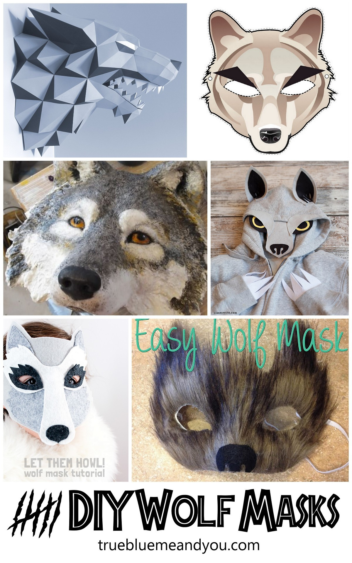 DIY Wolf Mask
 True Blue Me & You DIYs for Creatives • 6 DIY Wolf Masks