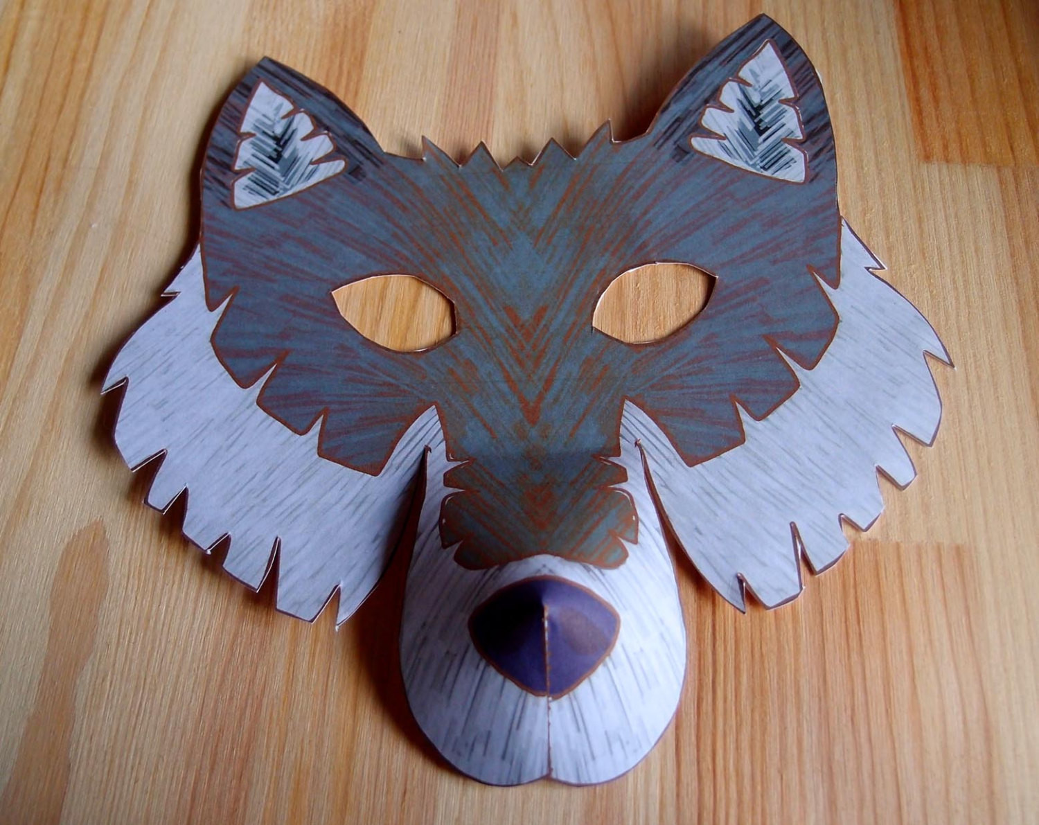 DIY Wolf Mask
 Wolf Mask Printable Craft Kit Kid s Craft Activity