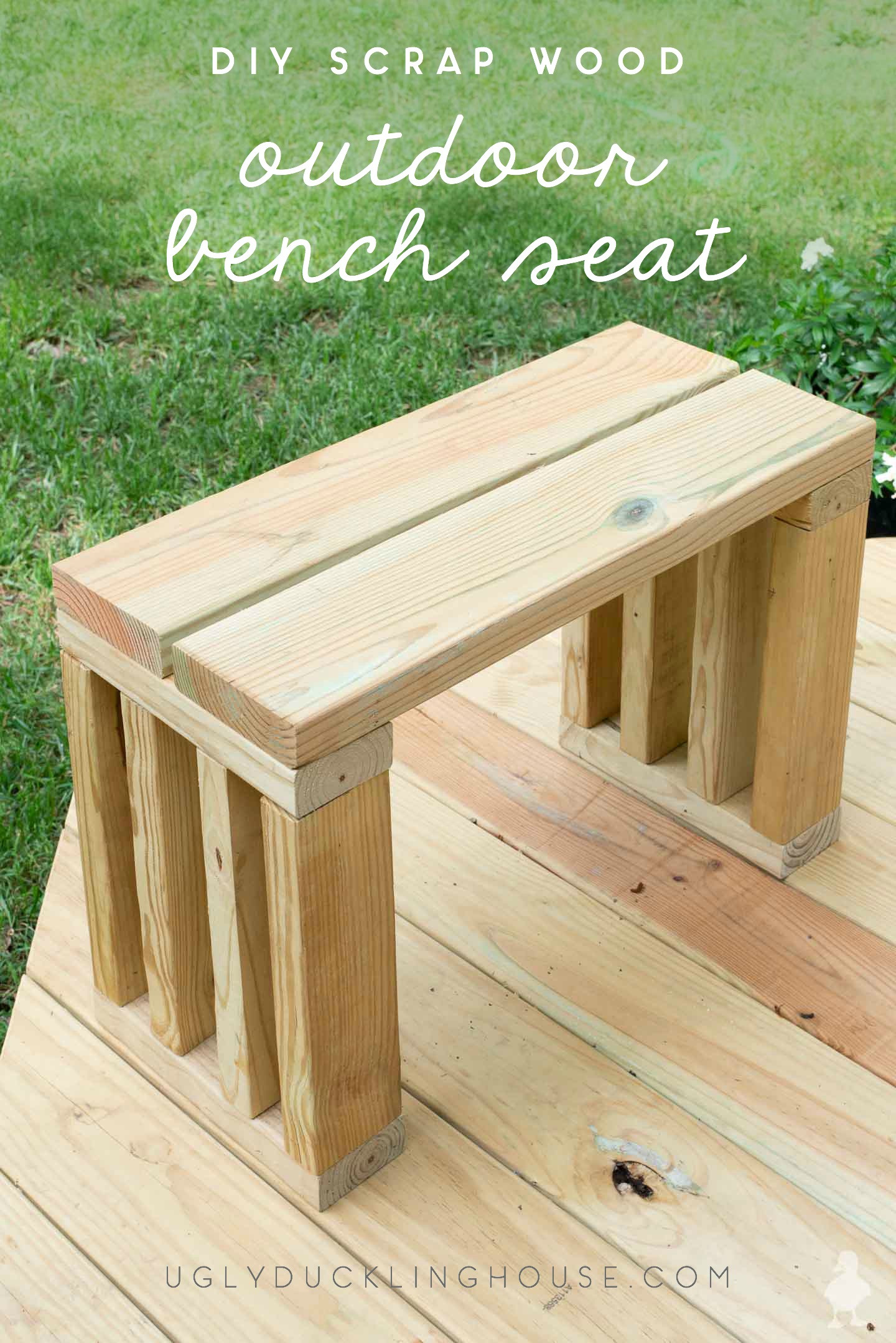 DIY Wood Bench
 Scrap Wood Outdoor Bench Seat