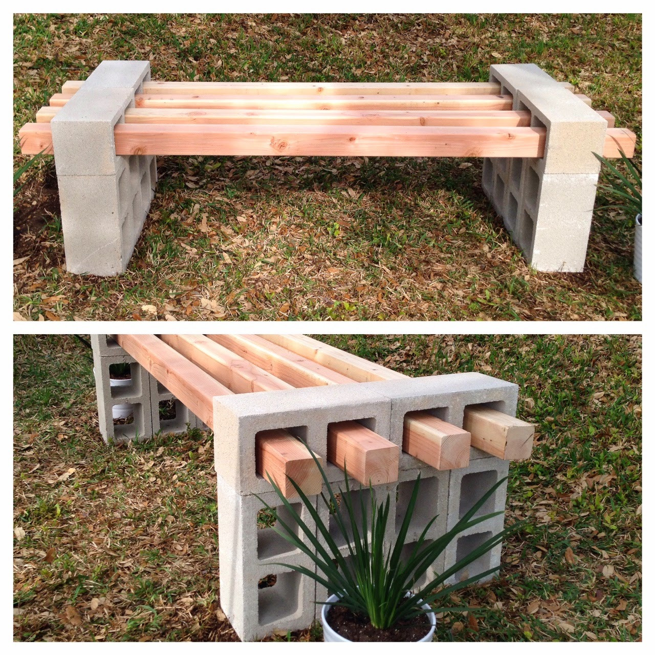 DIY Wood Bench
 20 Awesome DIY Cinder Block Projects For Your Homestead