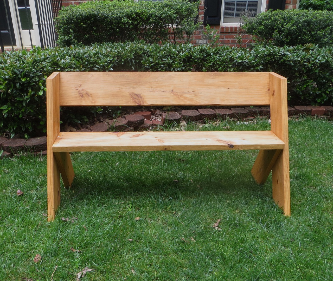 DIY Wood Bench
 The Project Lady DIY Tutorial $16 Simple Outdoor Wood Bench