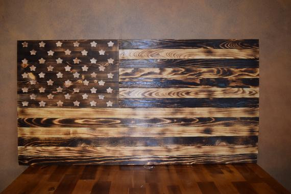 DIY Wood Burned American Flag
 Items similar to Burnt Wood American Flag on Etsy