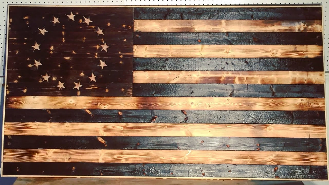 DIY Wood Burned American Flag
 DIY Wood Burned American Flag Modern Builds