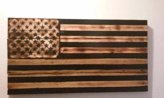 DIY Wood Burned American Flag
 Items similar to wood burned rustic american flag on Etsy