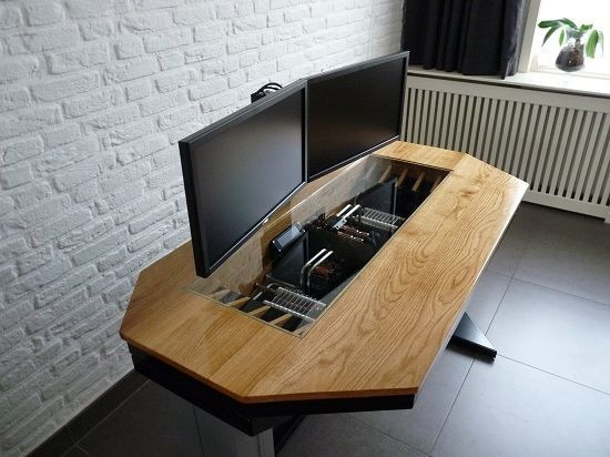 DIY Wood Computer Desk
 Diy puter desk caseInterior Design Ideas Desk