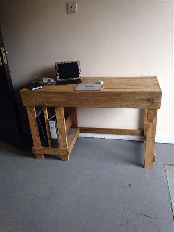 DIY Wood Computer Desk
 Pallet fice Desk DIY puter Desk