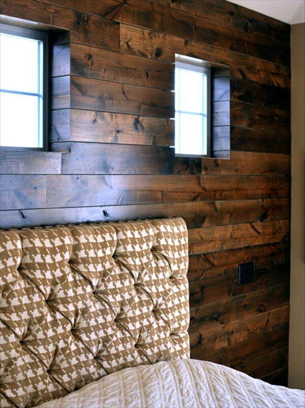 DIY Wood Panel Wall
 DIY Bedroom Wall Made of Pallets