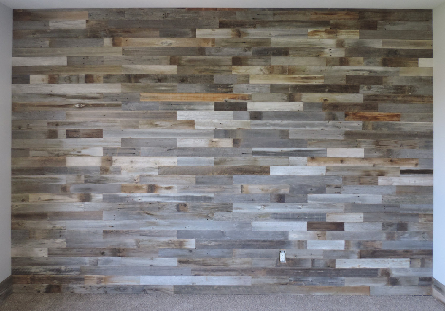 DIY Wood Panel Wall
 Reclaimed Wood Wall Paneling DIY asst 3 inch boards by